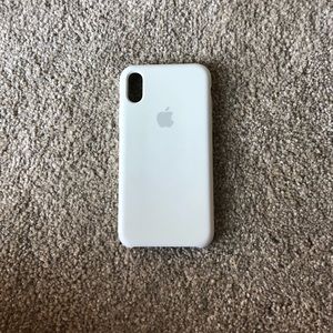 white silicone apple case for iphone x/xs